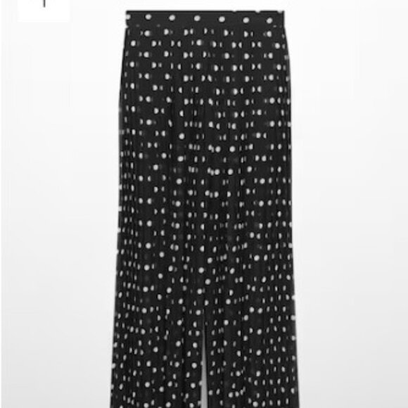 Mango Polka-dot Pleated Pants - Size M - NWT - Picture 4 of 6